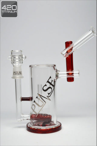 Pulse Glass - Gridded Tongue Bent Neck