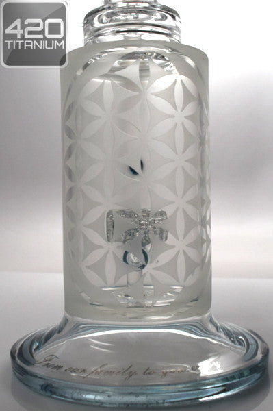 Pulse Glass - Double Barrel Stemline - Sandblasted