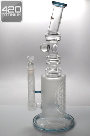 Pulse Glass - Double Barrel Stemline - Sandblasted