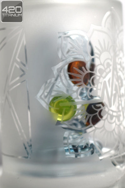 Pulse Glass - Mini Gas Mask Showerhead Shrub - Sandblasted