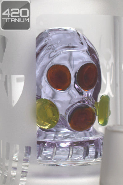 Pulse Glass - Mini Gas Mask Showerhead Shrub - Sandblasted