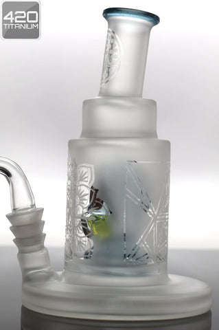Pulse Glass - Mini Gas Mask Showerhead Shrub - Sandblasted
