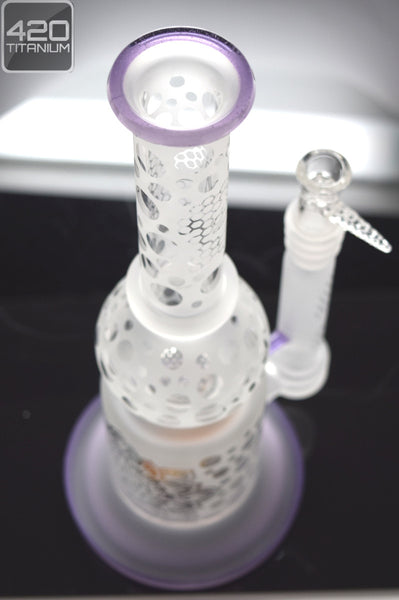 Sanblasted oil rig pulse glass purple 